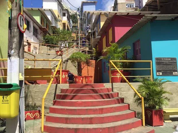 The Rhythms of Brazil: From Samba de Roda to Samba-Reggae - A Brazilian Based Traditional Arts Platform Painted steps in the Candeal neighbourhood of Salvador