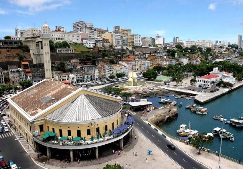 All Saints Bay and the waterfront beside Mercado Modelo in Salvador